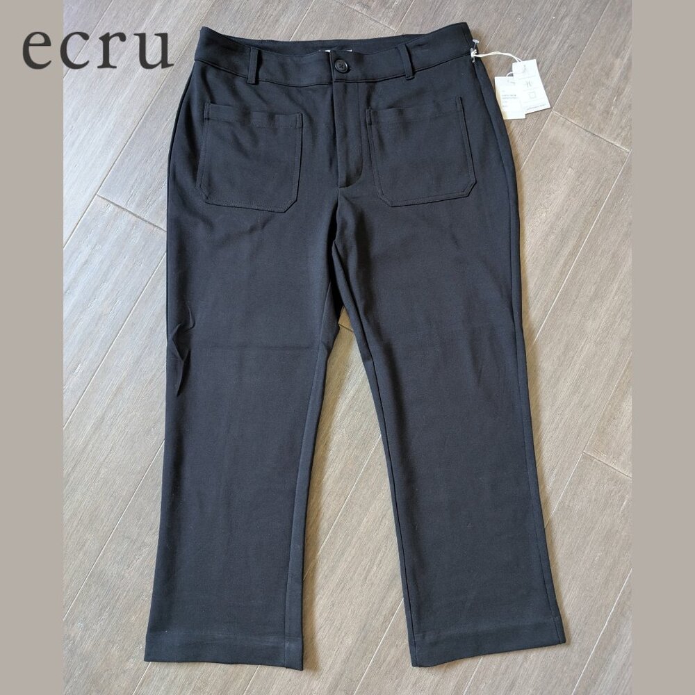 ecru clothing, Dress Pants, Front Panel Pockets, Black, Sz 12P, NWT, Ret $69